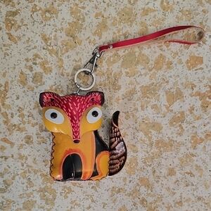 Leather Fox Keychain